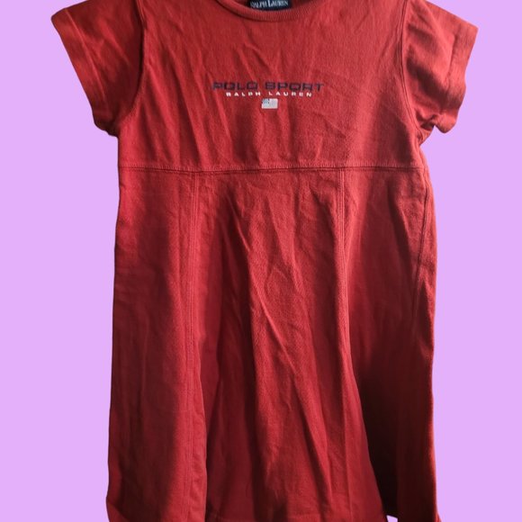 Girl's Ralph Lauren Red Polo Sport Dress Size 4T  (A32) - Picture 1 of 2